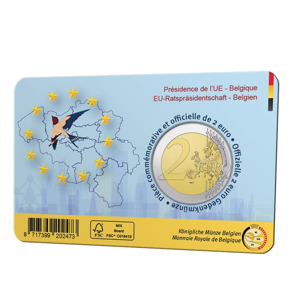 2 euros Belgique 2024 Présidence de l’UE