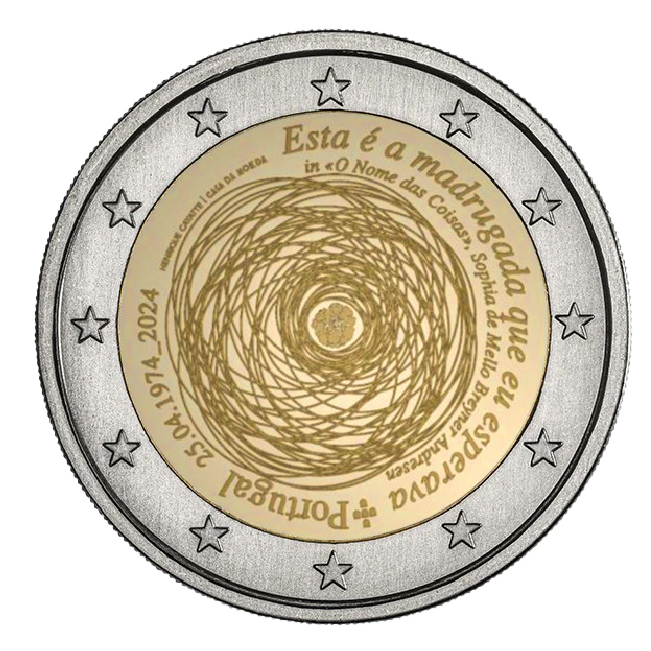 2 euros Portugal 2024 Révolution des Œillets