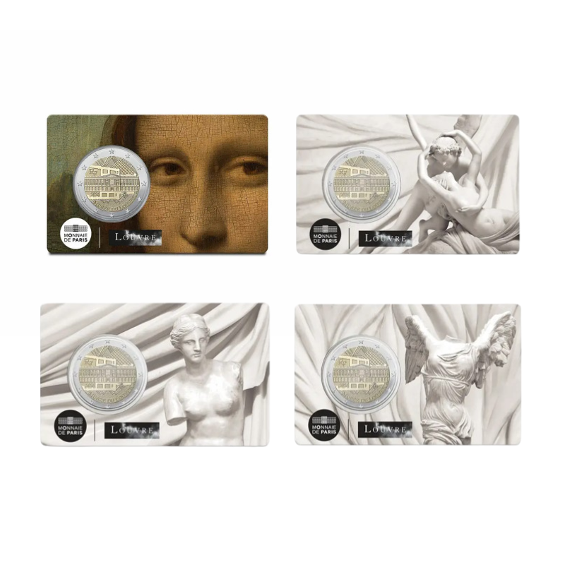 serie-de-4-coincards-2-euros-bu-france-2025-musee-du-louvre